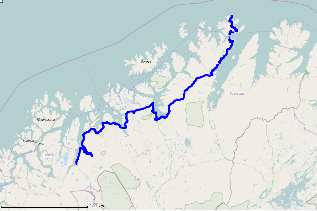 Mapa 2015-07-09 czwartek - Nordkapp