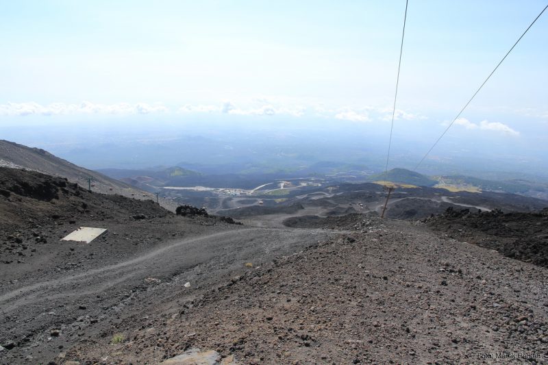 Etna - widok w dół, na południe